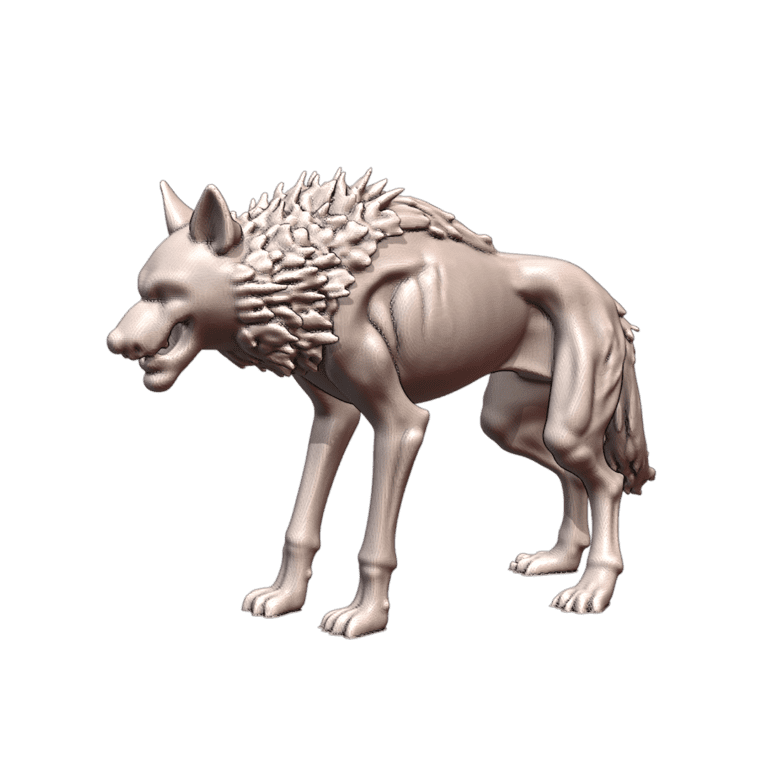 28mm DND Growling Savage Beast with Tensed Muscles MineeForm FDM 3D Print STL File