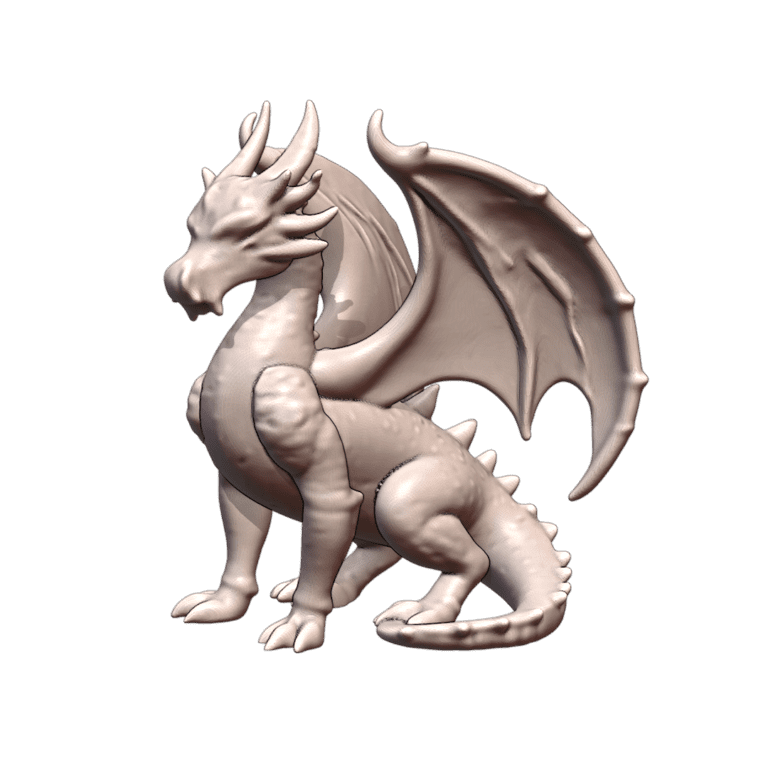 28mm DND Heroic Gallant Fearless Dragon Champion Fantasy Mini MineeForm FDM 3D Print STL File