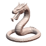 28mm DND Lurking Dragon Serpent for Dark Dungeons Forests MineeForm FDM 3D Print STL File