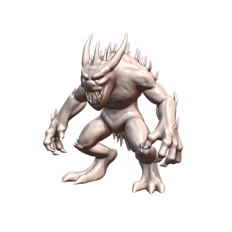 28mm DND Lurking Horror with Pointed Spikes Fantasy Miniature MineeForm FDM 3D Print STL File