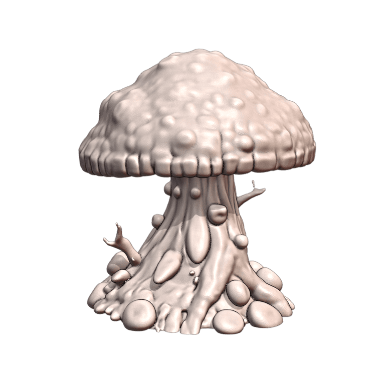 28mm DND Magical Whimsical Mushroom Terrain Piece MineeForm FDM 3D Print STL File