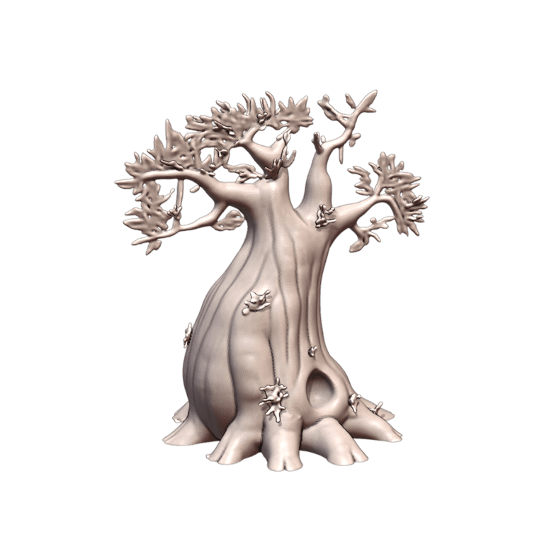 28mm DND Majestic Old Growth Fat Tree Terrain MineeForm FDM 3D Print STL File