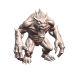 28mm DND Menacing Beast with Clawed Hands Fantasy Miniature MineeForm FDM 3D Print STL File