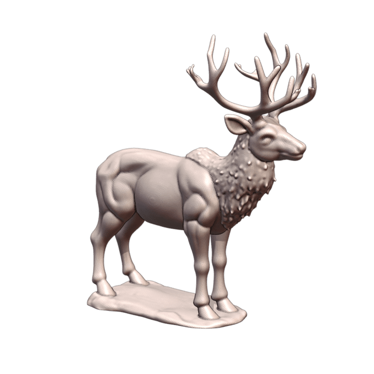 28mm DND Mystical Forest Stag Miniature for DND Campaigns MineeForm FDM 3D Print STL File