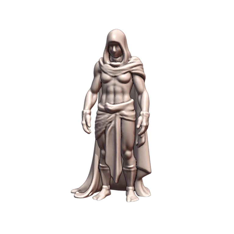 28mm DND Phantom Arcane Rogue with Cloak Fantasy Miniature MineeForm FDM 3D Print STL File