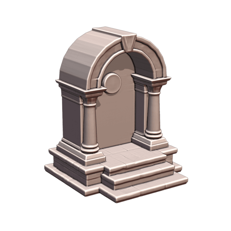 28mm DND Pillared Archway Fantasy Terrain Accessory MineeForm FDM 3D Print STL File