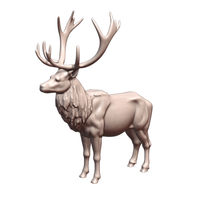 28mm DND Regal Elk Fantasy Miniature MineeForm FDM 3D Print STL File