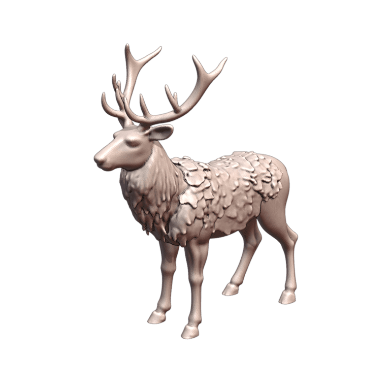 28mm DND Regal Majestic Stag Fantasy Miniature MineeForm FDM 3D Print STL File