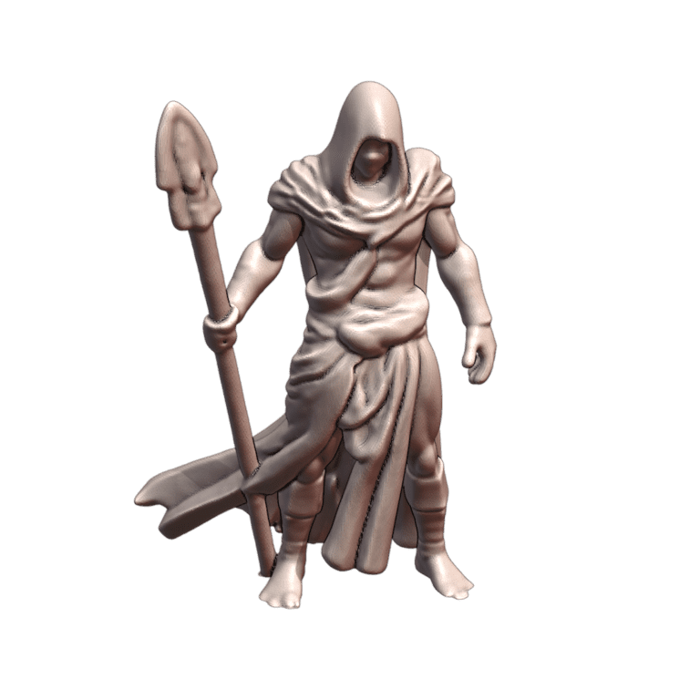 28mm DND Sentinel Magical Spearman Figure for DND Battles MineeForm FDM 3D Print STL File