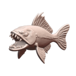 28mm DND Sharp-Toothed Bloodthirsty Predator Fish Fantasy Miniature MineeForm FDM 3D Print STL File