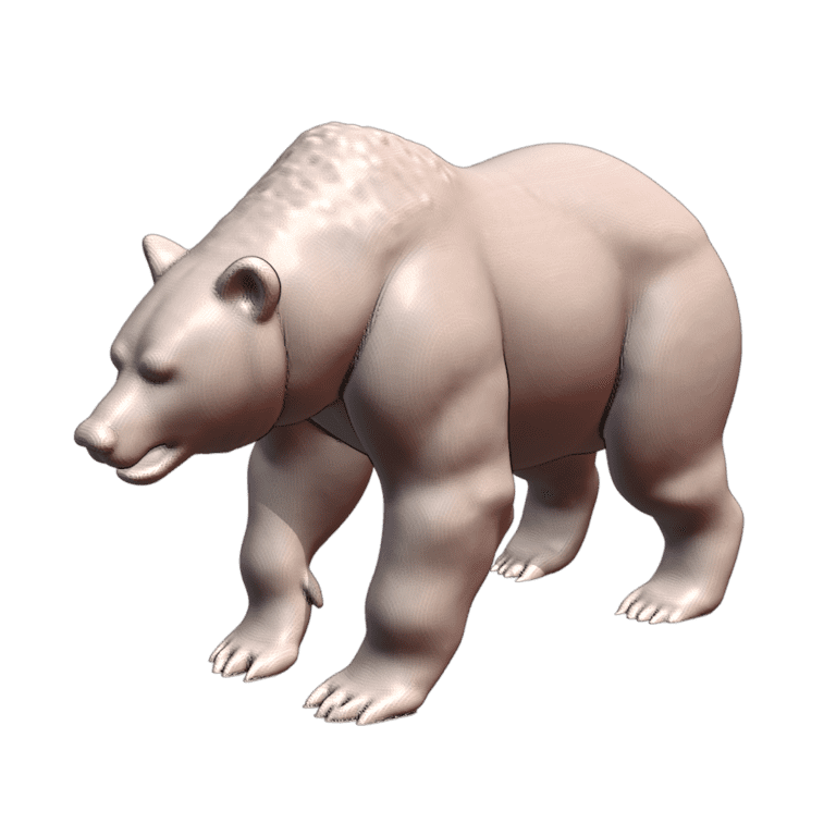 28mm DND Strong Bear with Intimidating Stance Fantasy Miniature MineeForm FDM 3D Print STL File