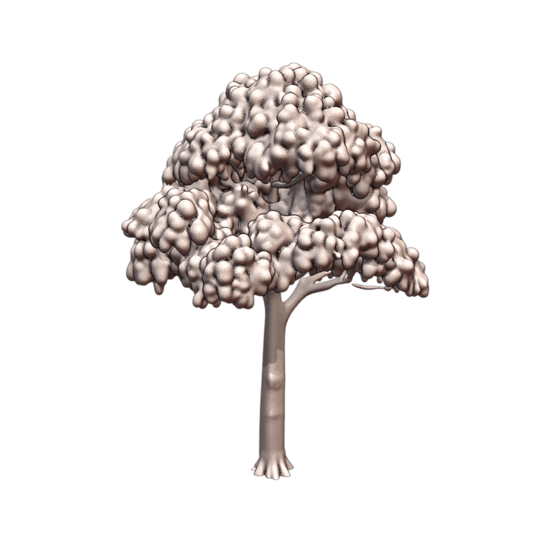 28mm DND Tall Whimsical Cloudy Canopy Tree Terrain MineeForm FDM 3D Print STL File