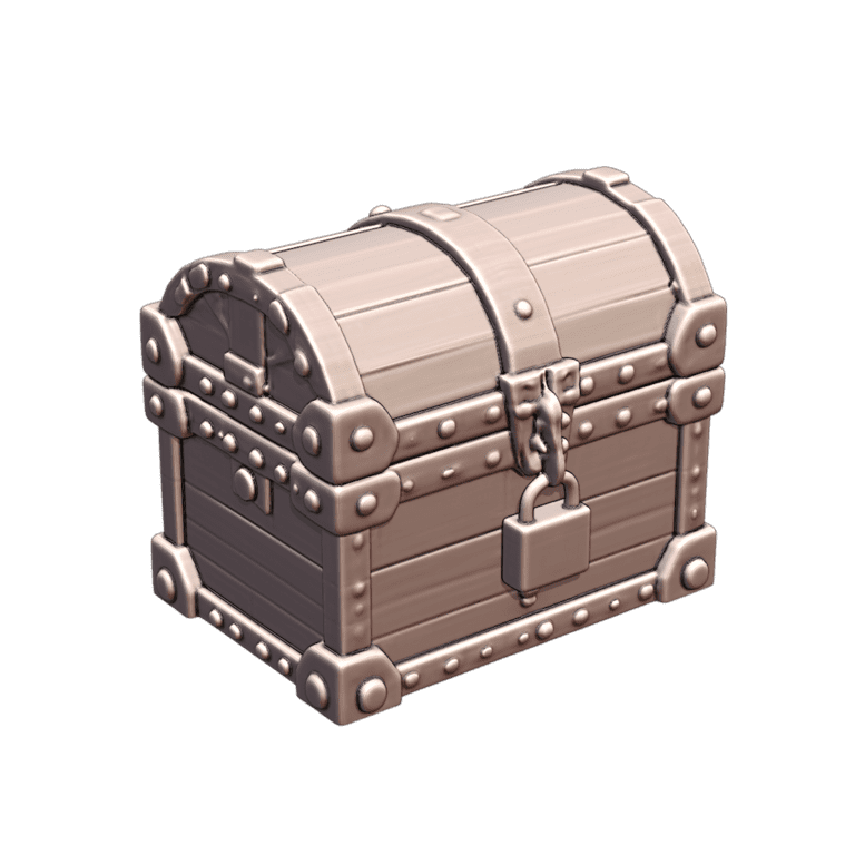 28mm DND Treasure Trove Box for Fantasy Scenes MineeForm FDM 3D Print STL File