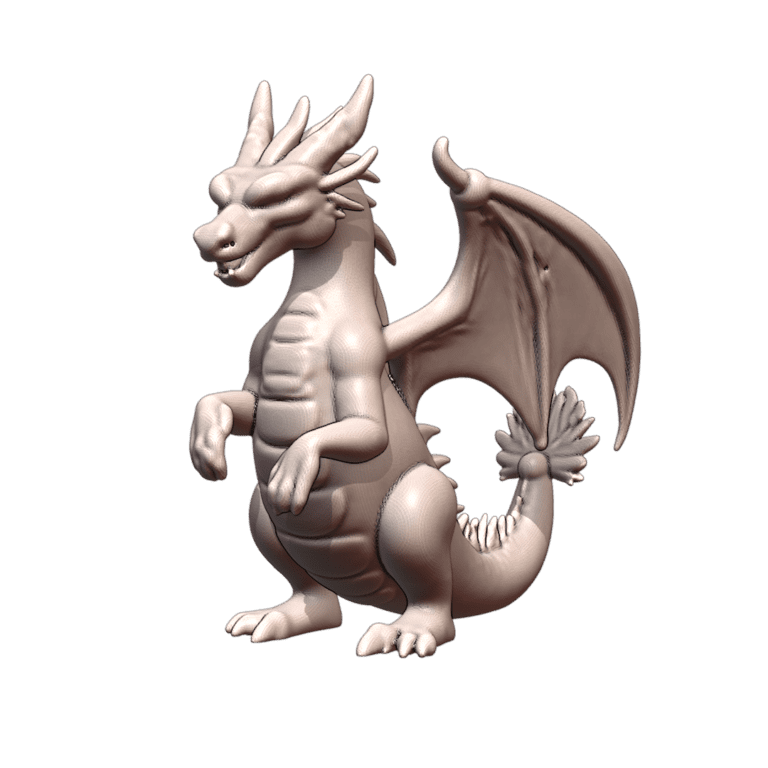 28mm DND Upright Dragon Ruler of the Mountains Fantasy Mini MineeForm FDM 3D Print STL File