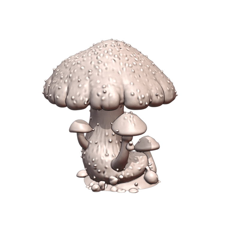 28mm DND Whimsical Giant Mushroom Cluster for Fantasy Scenes MineeForm FDM 3D Print STL File