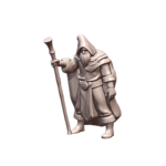 28mm DND Wise Old Spellcaster Mage with Staff Fantasy Miniature MineeForm FDM 3D Print STL File