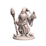 28mm DND Wise Old Wizard with Staff Fantasy Miniature MineeForm FDM 3D Print STL File