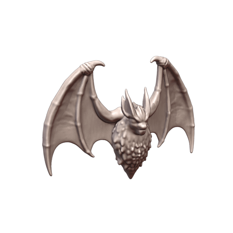 28mm Sci-Fi Arcane Bat with Feathery Wings for Dark Fantasy MineeForm FDM 3D Print STL File