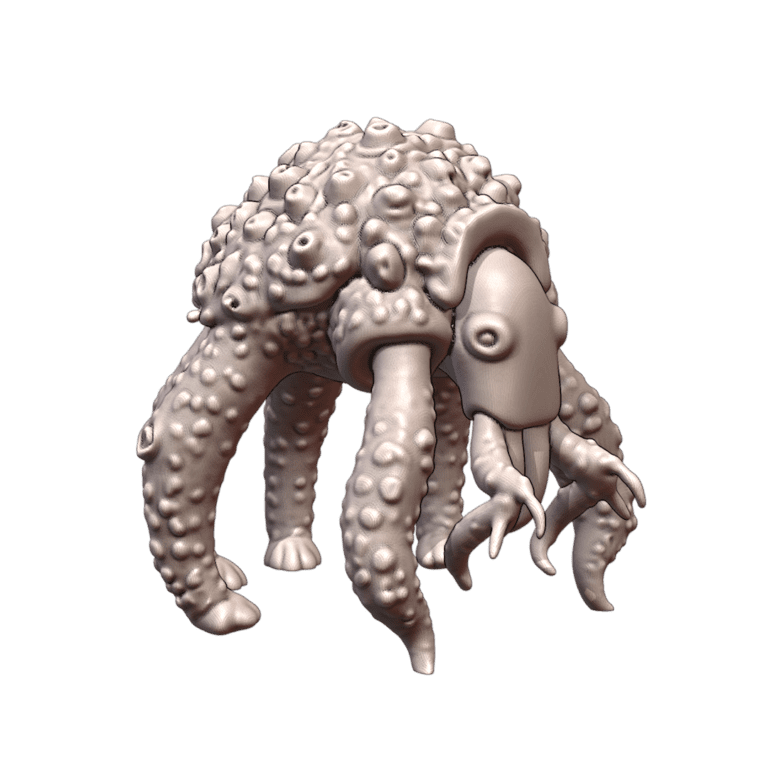 28mm Sci-Fi Biohazardous Monster with Tentacles for Galactic Adventures MineeForm FDM 3D Print STL File