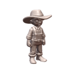 28mm Sci-Fi Child Android Cowboy Kid Miniature