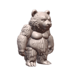 28mm Sci-Fi Cuddly Combat Bear for Lighthearted RPGs MineeForm FDM 3D Print STL File