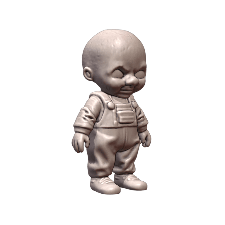 28mm Sci-Fi Cursed Android Child Doll MineeForm FDM 3D Print STL File