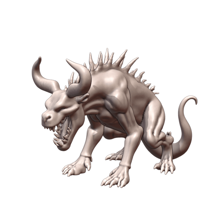 28mm Sci-Fi Hellish Creature with Spines for RPG Scenarios MineeForm FDM 3D Print STL File