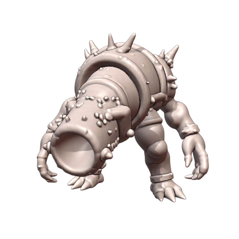 28mm Sci-Fi Menacing Bioengineered Tube Abomination MineeForm FDM 3D Print STL File