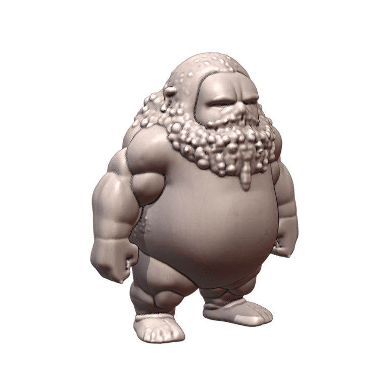 28mm Sci-Fi Playful Behemoth Giant with a Beard MineeForm FDM 3D Print STL File