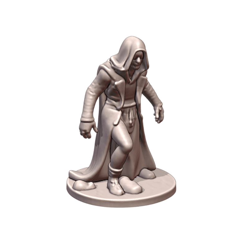 28mm Sci-Fi Shadowy Rogue Miniature for Tabletop RPGs MineeForm FDM 3D Print STL File