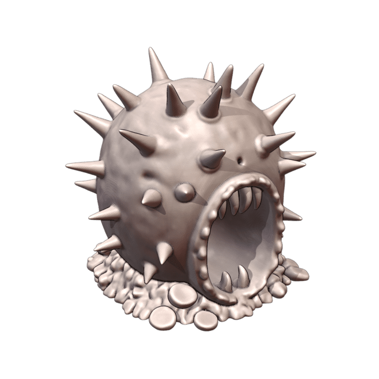 28mm Sci-Fi Spiked Creature for Alien Terrain MineeForm FDM 3D Print STL File