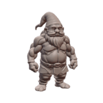 Buff Garden Gnome with Muscles for Fairy Garden Decor