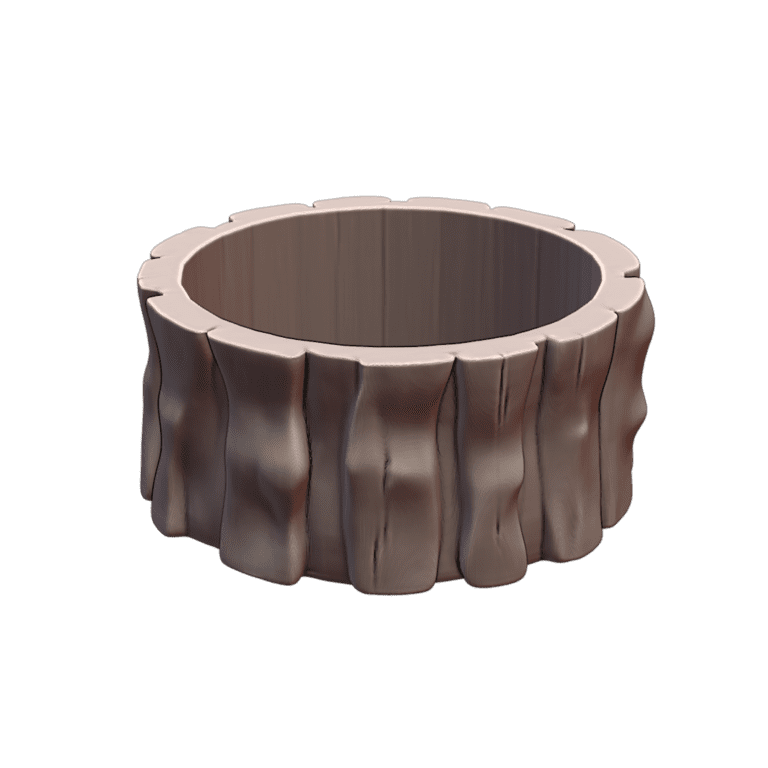 Cat and Dog Wooden Log Food Bowl for Natural Decor