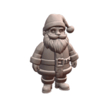 Christmas Santa Claus with Belt and Beard for Holiday Display MineeForm FDM 3D Print STL File