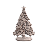 Classic Christmas Tree with Snowy Branches and Star Ornament MineeForm FDM 3D Print STL File