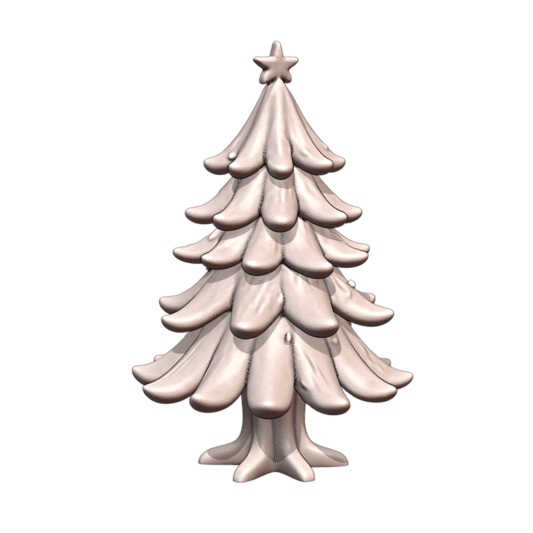 Cozy Christmas Tree with Snowy Branches for Holiday Decor MineeForm FDM 3D Print STL File