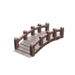 Enchanted Garden Wooden Bridge for Fairy and Gnome Scenes