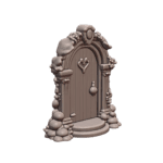 Fairy Garden Enchanted Cottage Door with Heart Symbol MineeForm FDM 3D Print STL File