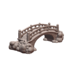 Fairy Garden Enchanted Stone Bridge with Railings MineeForm FDM 3D Print STL File