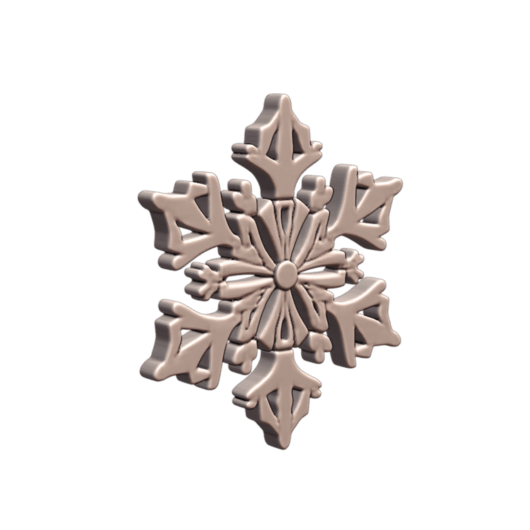 Holiday Christmas Decor Classic Snowflake Ornament MineeForm FDM 3D Print STL File