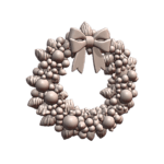 Holiday Christmas Decor Festive Wreath with Bow Ornament