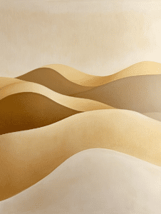 Ethereal Serenity of Endless Desert Dunes in Soft Beige and Taupe Hues Landscape Abstract 18 X 24 Inch MineeForm Wall Art Poster