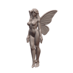 NSFW Curvy Nude Fairy Woman Figurine with Wings