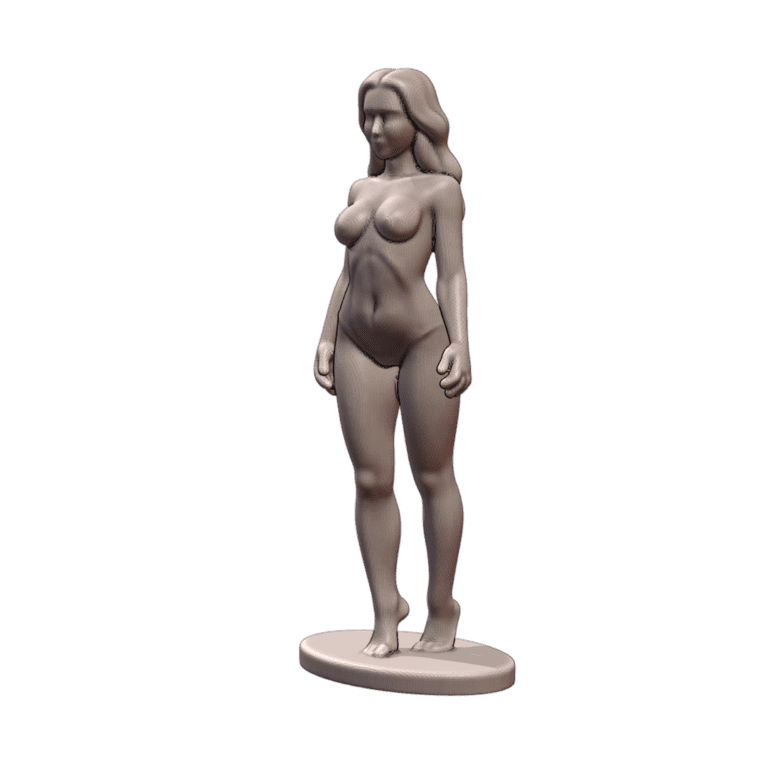 NSFW Nude Female Figurine in Standing Pose MineeForm FDM 3D Print STL File