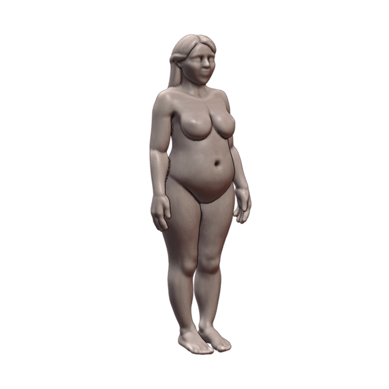 NSFW Realistic Nude Female Figurine with Natural Curves MineeForm FDM 3D Print STL File