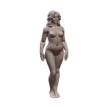 NSFW Regular Looking Nude Female Sculpture in Walking Position