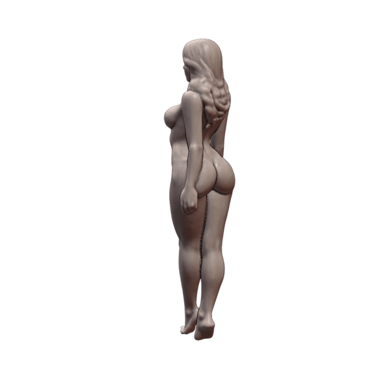 NSFW Standing Nude Woman Statue with Perfect Curves MineeForm FDM 3D Print STL File