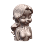 Quarter Scale Cute Cartoon Girl Character Bust