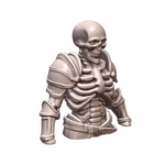 Quarter Scale Skeleton Soldier Bust for Gothic Display