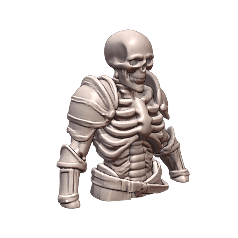 Quarter Scale Skeleton Soldier Bust for Gothic Display